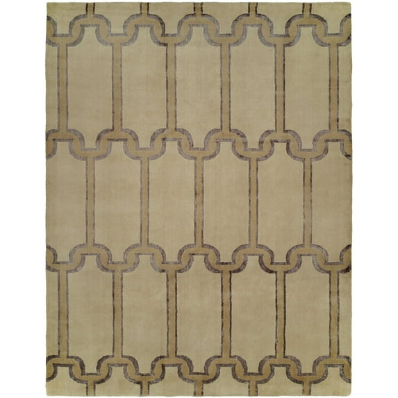 Kalaty Portfolio Area Rug PF-348 Traver Blocks Curved 6' x 9' Rectangle