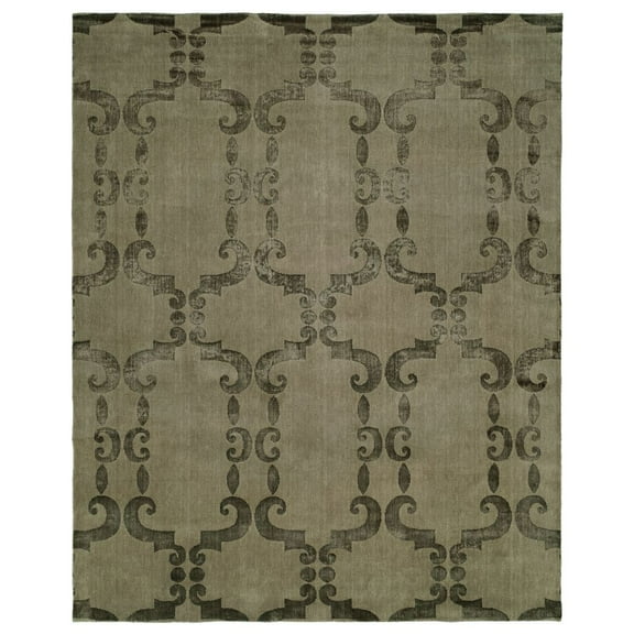 Kalaty Portfolio Area Rug PF-352 Contemporary Grey Geometric, Gray, 2' x 3'