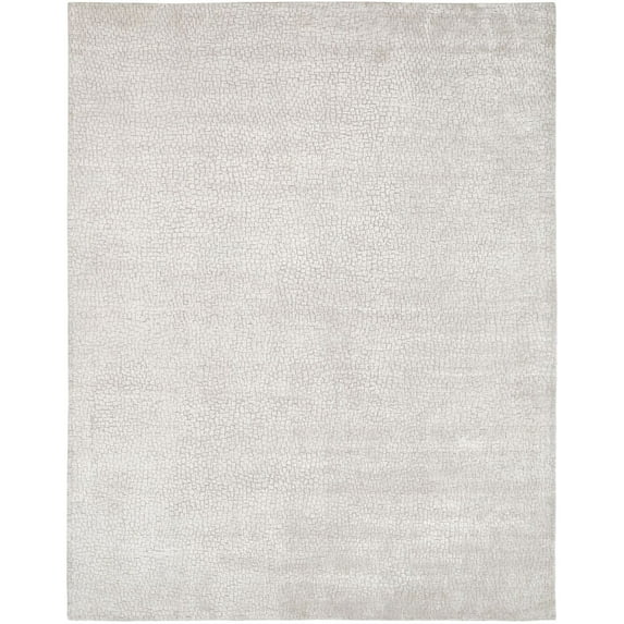 Kalaty Renzo Area Rug RZ-543 White Single-Color Faded 7' 6" x 9' 6" Rectangle