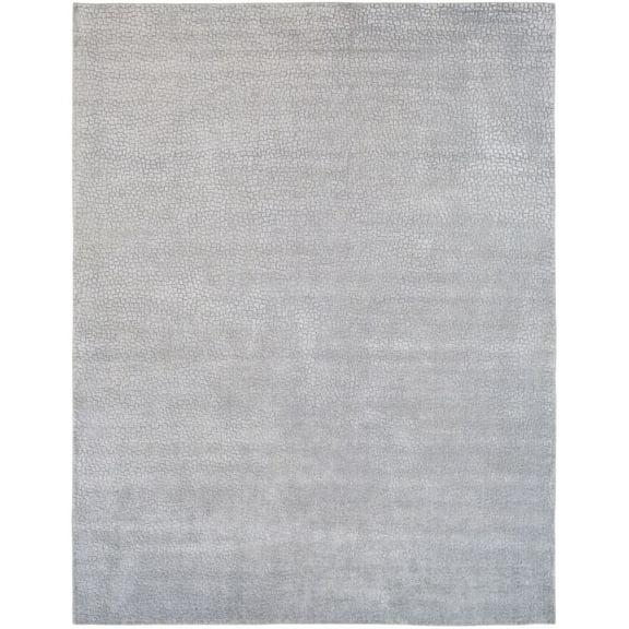 Kalaty Renzo Area Rug RZ-545 Silver Single-Color Faded 5' 6" x 8' 6" Rectangle