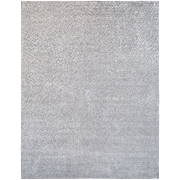 Kalaty Renzo Area Rug RZ-545 Silver Single-Color Faded 8' 6" x 11' 6" Rectangle