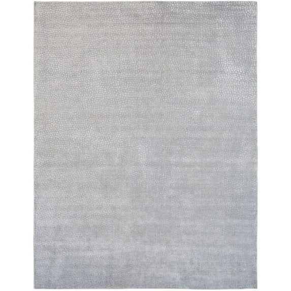 Kalaty Renzo Area Rug RZ-545 Silver Single-Color Faded 9' 6" x 13' Rectangle