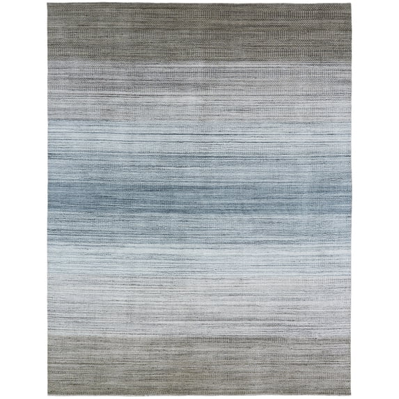 Kalaty Serenity Area Rug SE-209 Blue Banded Rows 9' 6" x 13' Rectangle