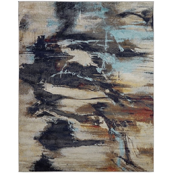 Kalaty Solstice Area Rug SC-057 Desert Skies Blotches Bleached 2' 6" x 10' Rectangle