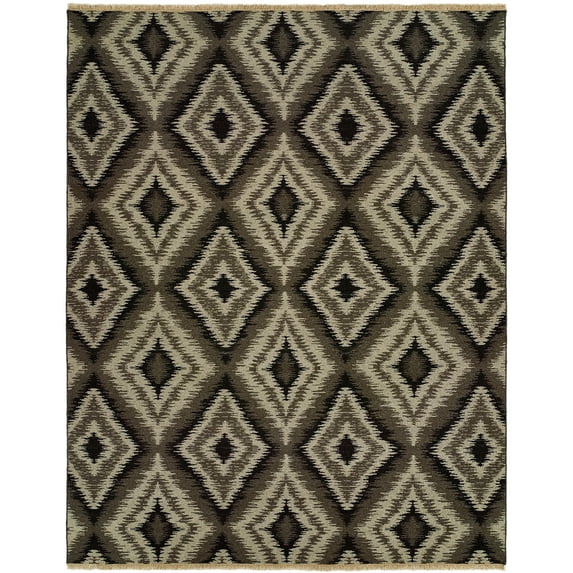 Kalaty Soumak Natural Area Rug SL-247 Pebble Diagonals Lines 2' x 3' Rectangle