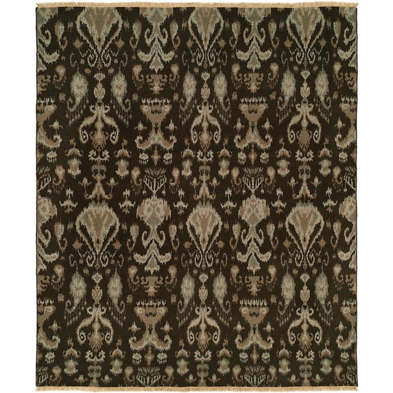 Kalaty Soumak Natural Area Rug SL-248 Walnut Bulbs Scrolls 4' x 6' Rectangle