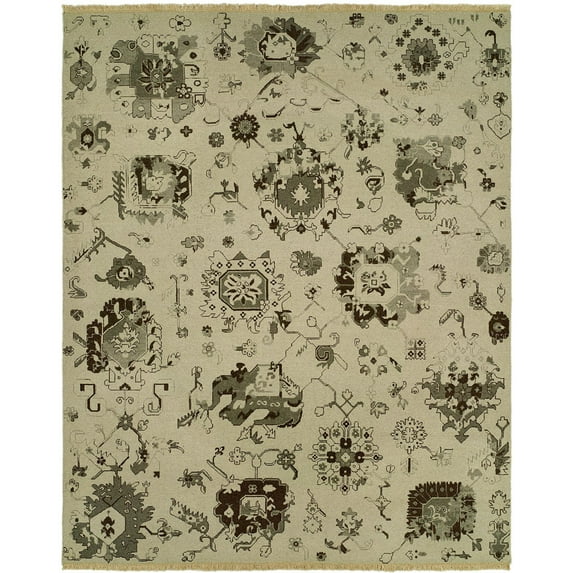 Kalaty Soumak Natural Area Rug SL-250 Muslin Bulbs Scrolls 2' 6" x 10' Rectangle