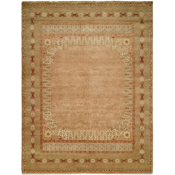Kalaty Tahara Area Rug TH-378 Rsebeige Gradient Petals 4' x 6' Rectangle