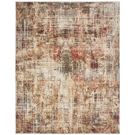 Kalaty Theory Area Rug TY-673 Ivory/Crimson Vintage Faded 5' 5" x 7' 7" Rectangle