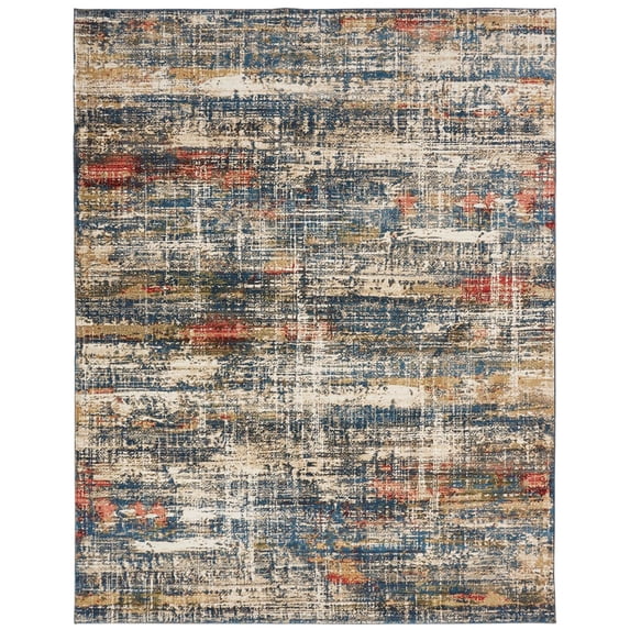 Kalaty Theory Area Rug TY-674 Blues/Multi Vintage Stained 2' x 3' Rectangle