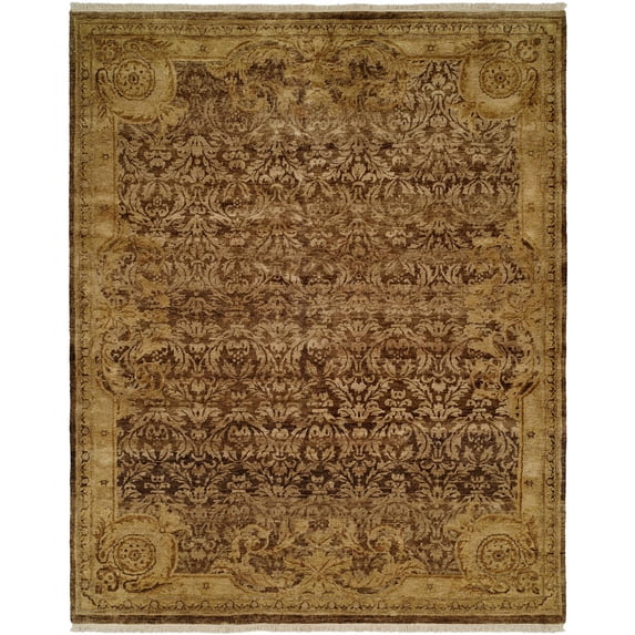 Kalaty Tuscany Area Rug TC-606 Brnivy Petals Bulbs 6' x 9' Rectangle