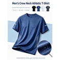 thumbnail image 1 of Kalauyu Athletic Shirts for Men Round Neck Short Sleeve Quick Dry Gym Active T Shirt Breathable Moisture Wicking Summer Sport Tops, 1 of 7