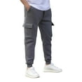 thumbnail image 1 of Kalauyu Cargo Sweatpants for Men Athletic Jogger Pants for Men with Pockets Tapered Drawstring Gym Running Track Pants, 1 of 9