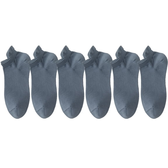 Kalauyu Comfy Trendy Crew Socks, 6 Pairs Man Socks Mesh Ventilation Non Slip Liner Footies Thin Socks Lightweight Socks Breathable Moisture-Wicking Socks