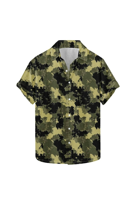 Hawaiian Shirt for Men Casual Summer Short Sleeve Beach Vacation Aloha Hawaii Button Down Shirt Holiday