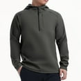 thumbnail image 1 of Kalauyu Hoodies for Men Quarter Zip Hooded Pullover Golf Sweatshirt for Men, 1 of 9
