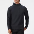 thumbnail image 1 of Kalauyu Hoodies for Men Quarter Zip Hooded Pullover Golf Sweatshirt for Men, 1 of 9