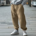 thumbnail image 1 of Kalauyu Joggers Pants for Men Tapered Solid Color Casual Elastic Waistband Drawstring Pocket Swatpants Pants, 1 of 8