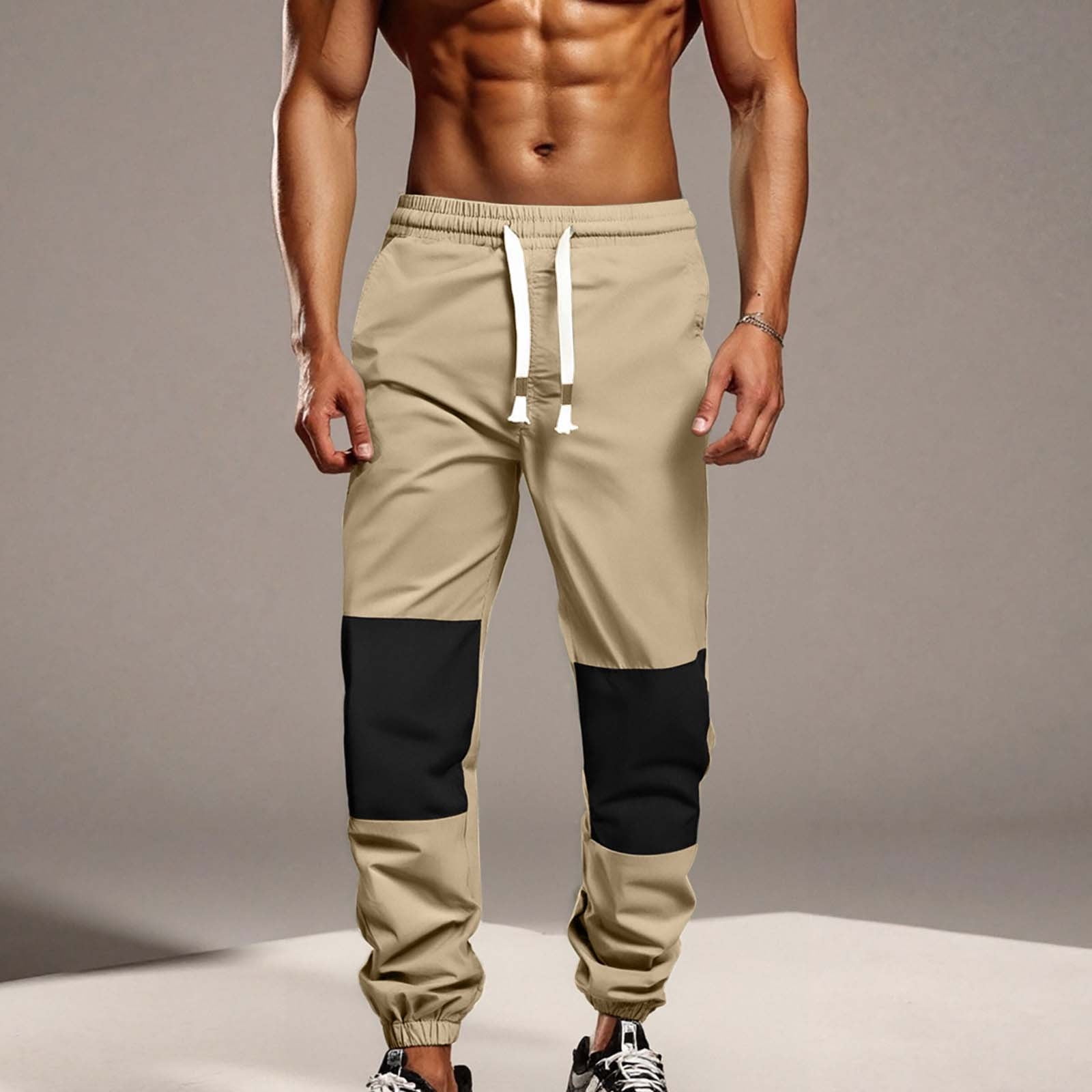 Kalauyu Joggers for Men Baggy Gym Sweatpants Running Jogger Pants ...