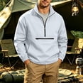 thumbnail image 1 of Kalauyu Long Sleeve Half Zip Windbreaker Jackets for Men Casual Front Zip Pocket Stand Collar Tunic Tops Breathable Outdoor Lightweight Anorak Tops, 1 of 9
