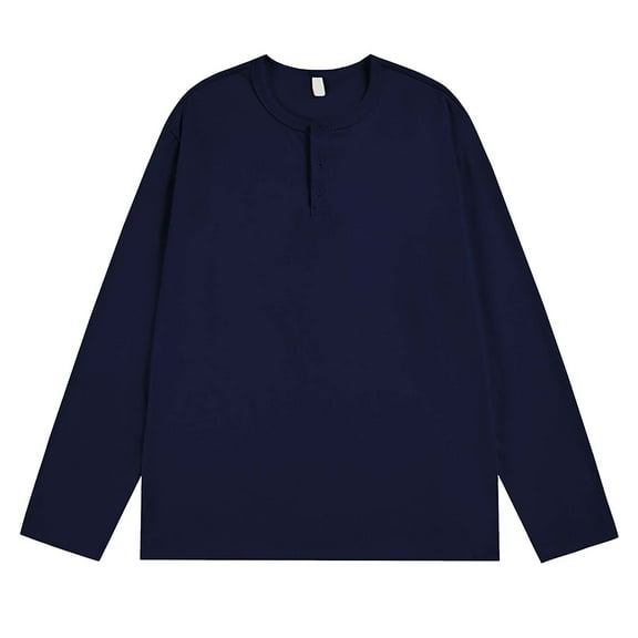 Kalauyu Long Sleeve Henley Shirts for Men Soft Thermal Fall Shirts Available in Big & Tall