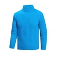 thumbnail image 1 of Kalauyu Men Turtleneck Sweater Long Sleeve Cable Knit Sweaters Slim Fit Mock Neck Twisted Pullover, 1 of 5