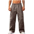 thumbnail image 1 of Kalauyu Men's Athletic Sweatpants Active Cargo Pants for Men with Pockets Loose Drawstring Gym Running Track Pants, 1 of 9