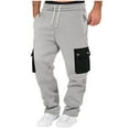 thumbnail image 1 of Kalauyu Men's Athletic Sweatpants Active Jogger Cargo Pants for Men with Pockets Tapered Drawstring Gym Running Track Pants, 1 of 7