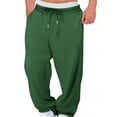 thumbnail image 1 of Kalauyu Men's Baggy Sweatpants Elastic Waist Drawstring Wide Leg Sweatpants Casual Loose Baggy Joggers with Pockets, 1 of 6