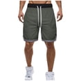thumbnail image 1 of Kalauyu Men's Basketball Shorts with Zipper Pockets Lightweight Quick Dry Mesh Athletic Running Shorts, 1 of 3
