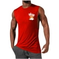 thumbnail image 1 of Kalauyu Men's Beach Tank Tops Workout Tank Sleeveless Cotton Quick Dry Bodybuilding Shirts Gym Shirts Palm Tree Tops, 1 of 5