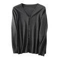 thumbnail image 1 of Kalauyu Men's Cardigan Sweater V Neck Casual Soft Long Sleeve Button Down Knitted Winter Sweater, 1 of 5