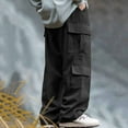 thumbnail image 1 of Kalauyu Men's Cargo Drawstring Multi-Pocket Casual Pants - Comfortable & Durable Cargo Pants in Multiple Pockets, 1 of 3