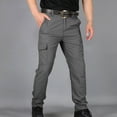 thumbnail image 1 of Kalauyu Men's Casual Cargo Pants Stretch Sweatpants Streetwear Trousers Hiking Drawstring Elastic Waist Joggers, 1 of 4