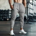 thumbnail image 1 of Kalauyu Men's Casual Joggers Pants Stretch Elastic Waist Drawstring Tapered Sweatpants with Pockets, 1 of 6