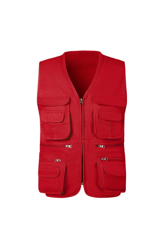 Men's Fishing Vest Utility Safari Travel Vest with Pockets Outdoor Work Photo Cargo Fly Summer Vest