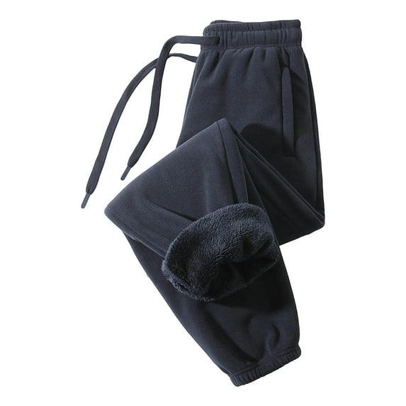 Kalauyu Men's Fleece Jogger Sweatpants – Casual Comfy Athletic Pants with Pockets