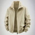 thumbnail image 1 of Kalauyu Men's Fleece Sherpa Lined Jacket Warm Full Zip Up Thick Jacket Soft Outwear Winter Coat with Zipper Pocket, 1 of 6