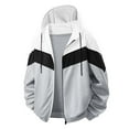 thumbnail image 1 of Kalauyu Men's Hoodies Casual Hooded Sweatshirt Long Sleeve Full Zip Cardigan Hooded Tops with Pocket, 1 of 7