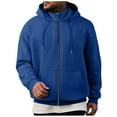 thumbnail image 1 of Kalauyu Men's Hoodies Casual Pullover Hooded Sweatshirt Long Sleeve Full Zip Hooded Tops with Pocket Big and Tall, 1 of 8