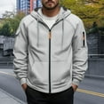 thumbnail image 1 of Kalauyu Men's Hoodies Casual Pullover Hooded Sweatshirt Long Sleeve Full Zip Hoody Tops with Pocket, 1 of 5