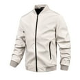 thumbnail image 1 of Kalauyu Men's Lightweight Bomber Jacket Windbreaker Fall Fashion Active Coat Outerwear, 1 of 8