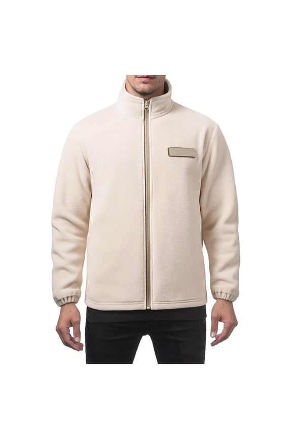 Men's Lightweight Polar Fleece Jacket Full Zip Casual Coat Soft Warm Outwear with Pockets
