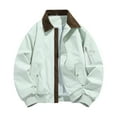 thumbnail image 1 of Kalauyu Men's Micro Twill Golf Bomber Jacket Jackets Windbreaker Casual Stylish Fall Dress Business Varsity, 1 of 3
