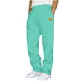 thumbnail image 1 of Kalauyu Men's Open Bottom Joggers Sweatpants, Athletic Relaxed Fit, with Pockets Jogger Pants Elastic Waist, 1 of 3