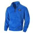 thumbnail image 1 of Kalauyu Men's Polar Fleece Quarter-Zip Mock Thermal Fleece Pullover Long Sleeve Sweatshirt, 1 of 8