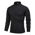 thumbnail image 1 of Kalauyu Men’s Quarter-Zip Pullover Lightweight Long Sleeve Athletic Jackets Performance Running Shirts, 1 of 7