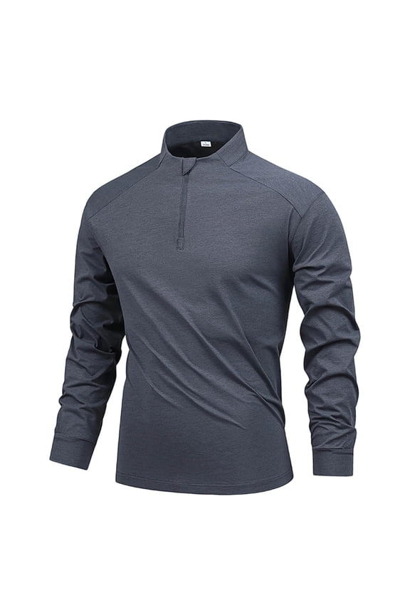 Men’s Quarter-Zip Pullover Lightweight Long Sleeve Athletic Jackets Performance Running Shirts