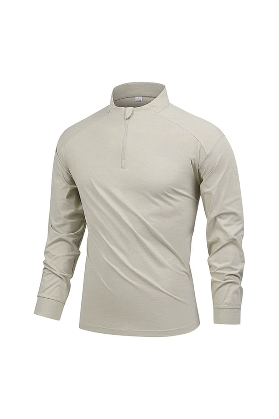 Men’s Quarter-Zip Pullover Lightweight Long Sleeve Athletic Jackets Performance Running Shirts