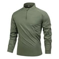 thumbnail image 1 of Kalauyu Men’s Quarter-Zip Pullover Lightweight Long Sleeve Athletic Jackets Performance Running Shirts, 1 of 7